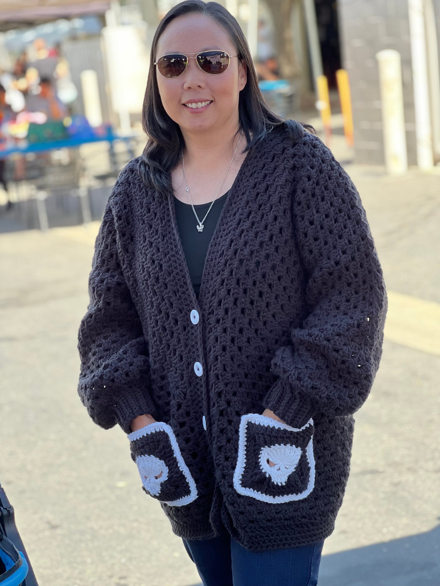 Skull Hexagon Cardigan