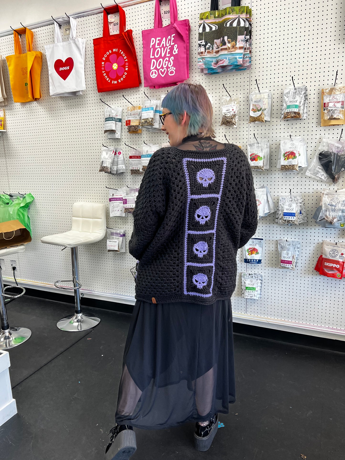 Skull Hexagon Cardigan