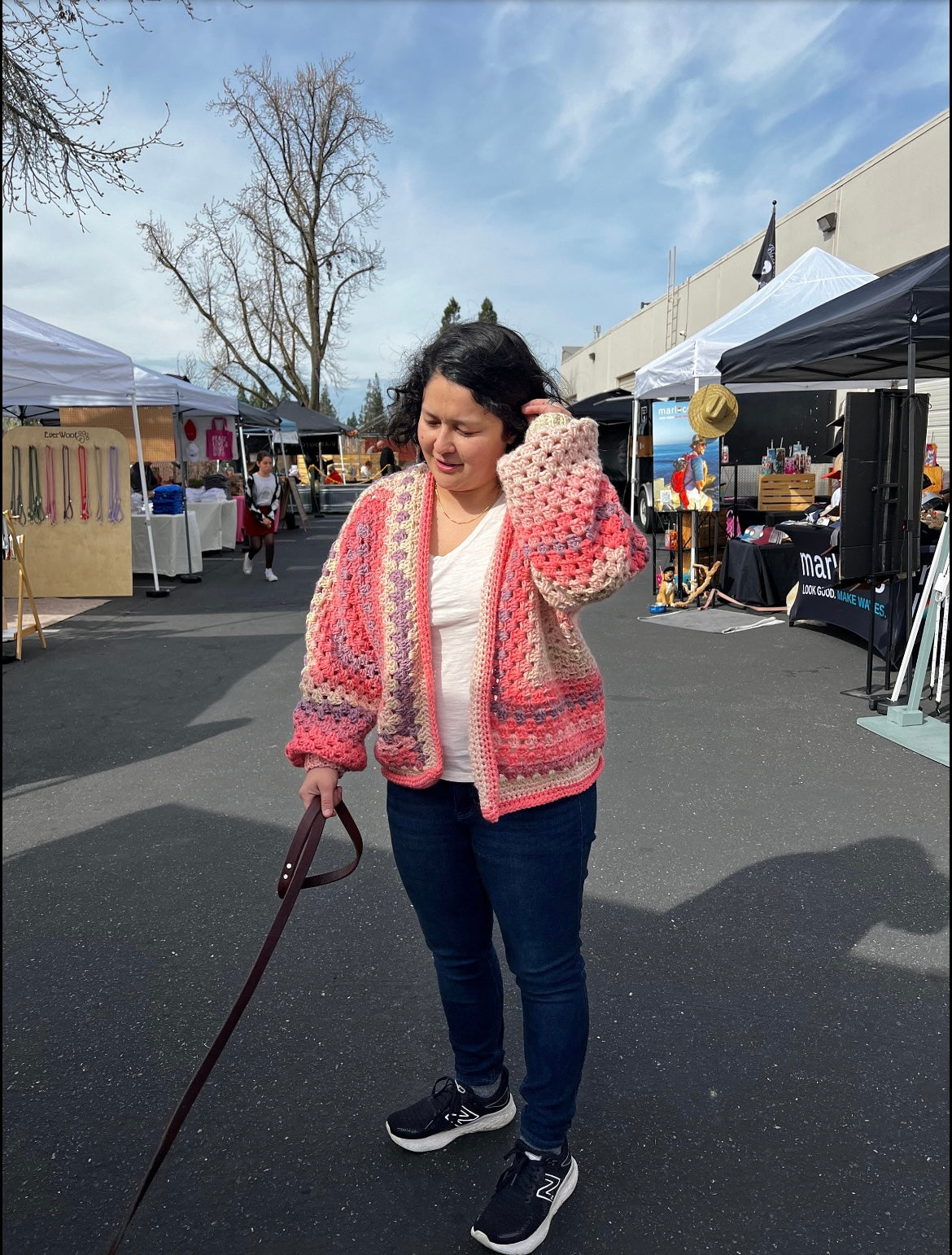 Ombré Hexagon Cardigan